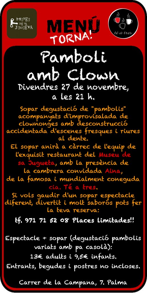 Pamboli amb Clown al Museu de sa Jugueta 27/11/2015